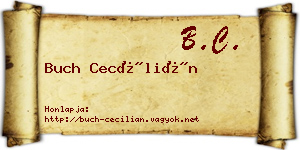 Buch Cecílián névjegykártya
